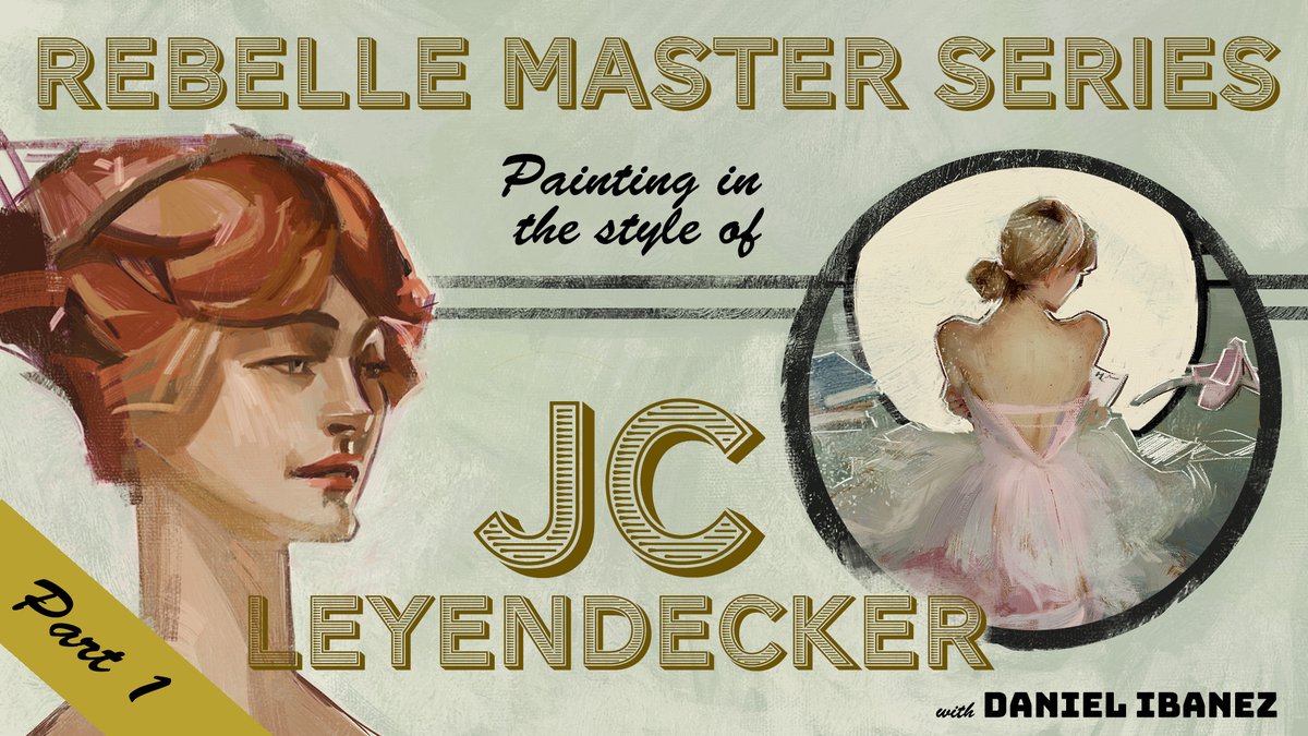 Follow Daniel Ibanez as he studies the style of J.C. Leyendecker. Learn what is important to replicate his style and how it can be applied to your Rebelle artwork. Parts 1 and 2 are now available on our YouTube. #leyendecker #goldenageillustrators #masterstudy