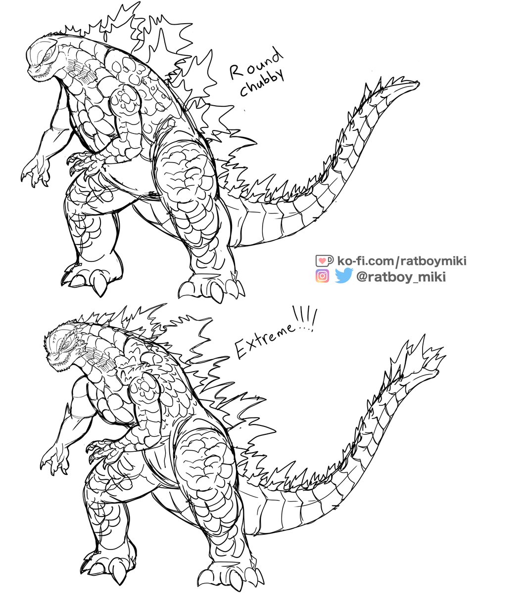 notes on drawing godzilla evolved ( commission for
@/Star_Kittenz )