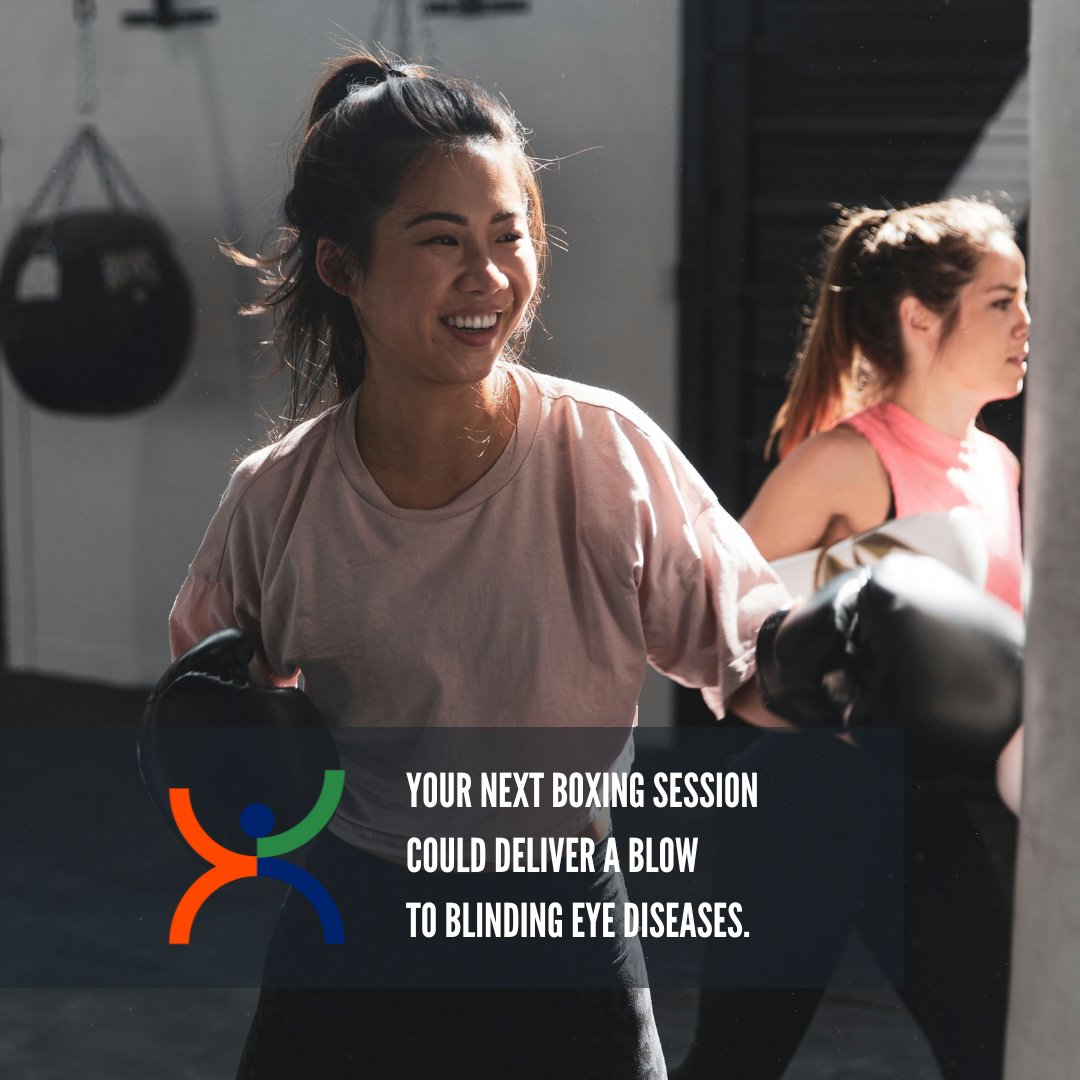 Deliver a blow to blinding eye diseases with your next boxing session. Learn how you can MOVE FOR SIGHT to help fund critical sight-saving research. bit.ly/3vXQ3Mq #MoveForSight #VisionResearch #FundRaiser #MakeADifference