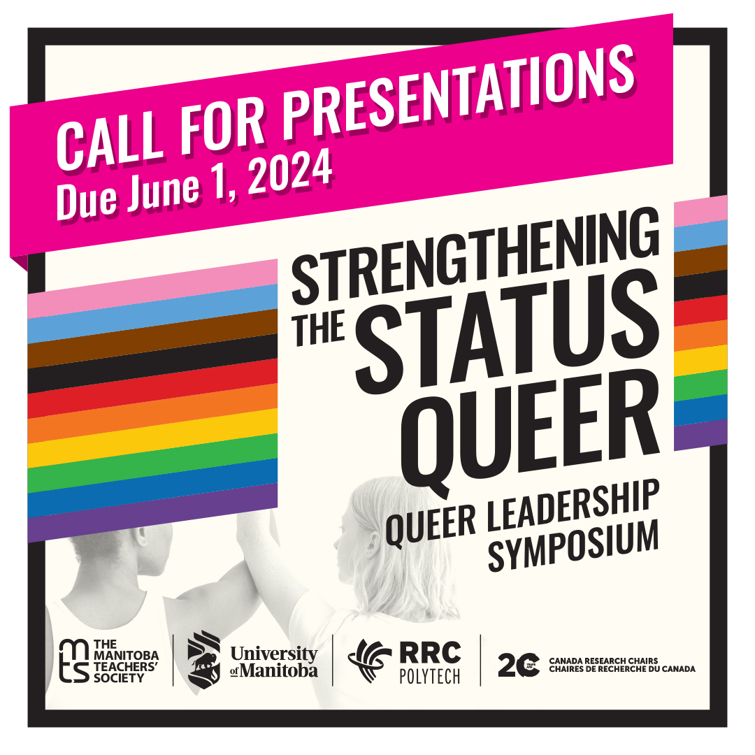 The 3rd annual Queer Leadership Symposium is planned for October 25, 2024! The planning committee is currently inviting applications for presentations, workshops and panels. You'll find more on the symposium and the application process at: mbteach.org/mtscms/2024/04…