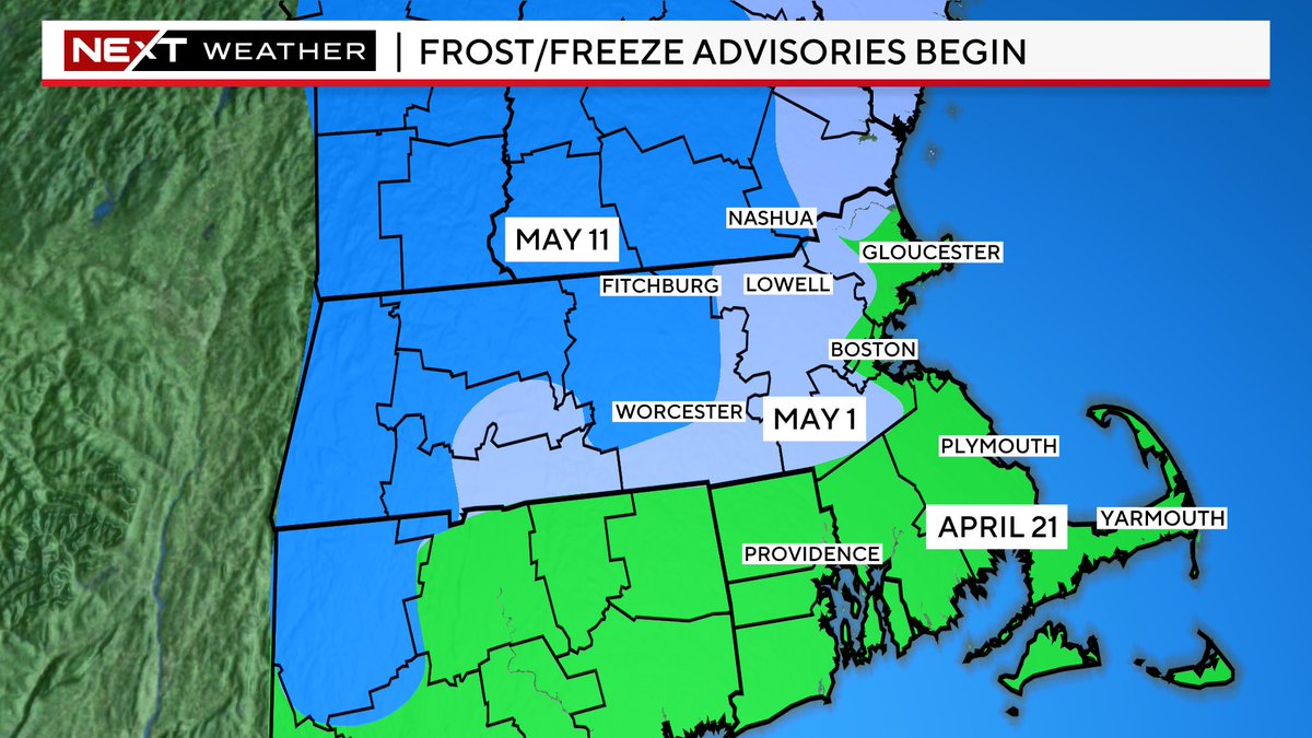 Another chilly night ahead, similar to last night. Freeze warnings are posted for areas where the growing season has begun, but in actuality, there is a freeze risk in all of southern New England