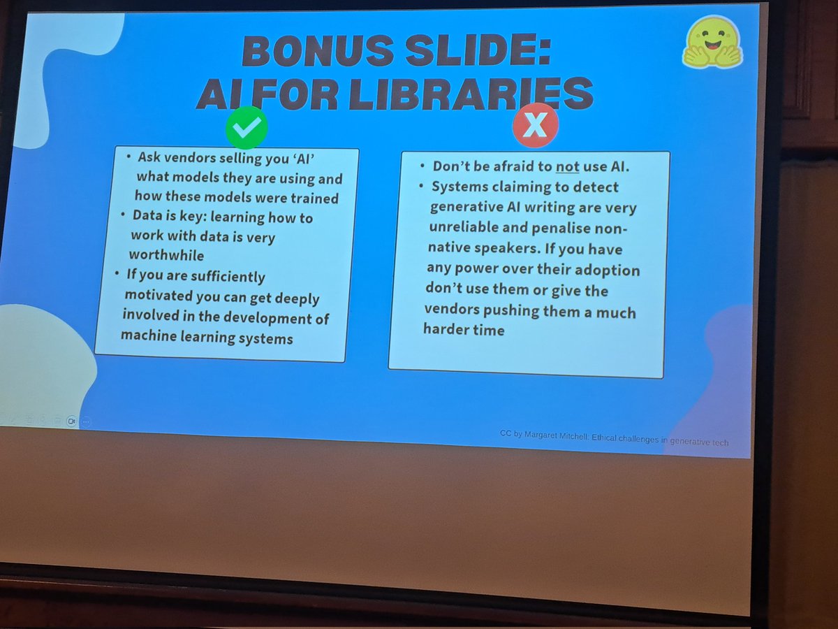 Tips from Daniel van Strien of @huggingface. The horse has bolted so #AI tools cannot be banned. #CILIPIreLAI24 @CILIPIreland @CILIPinfo @LAIonline