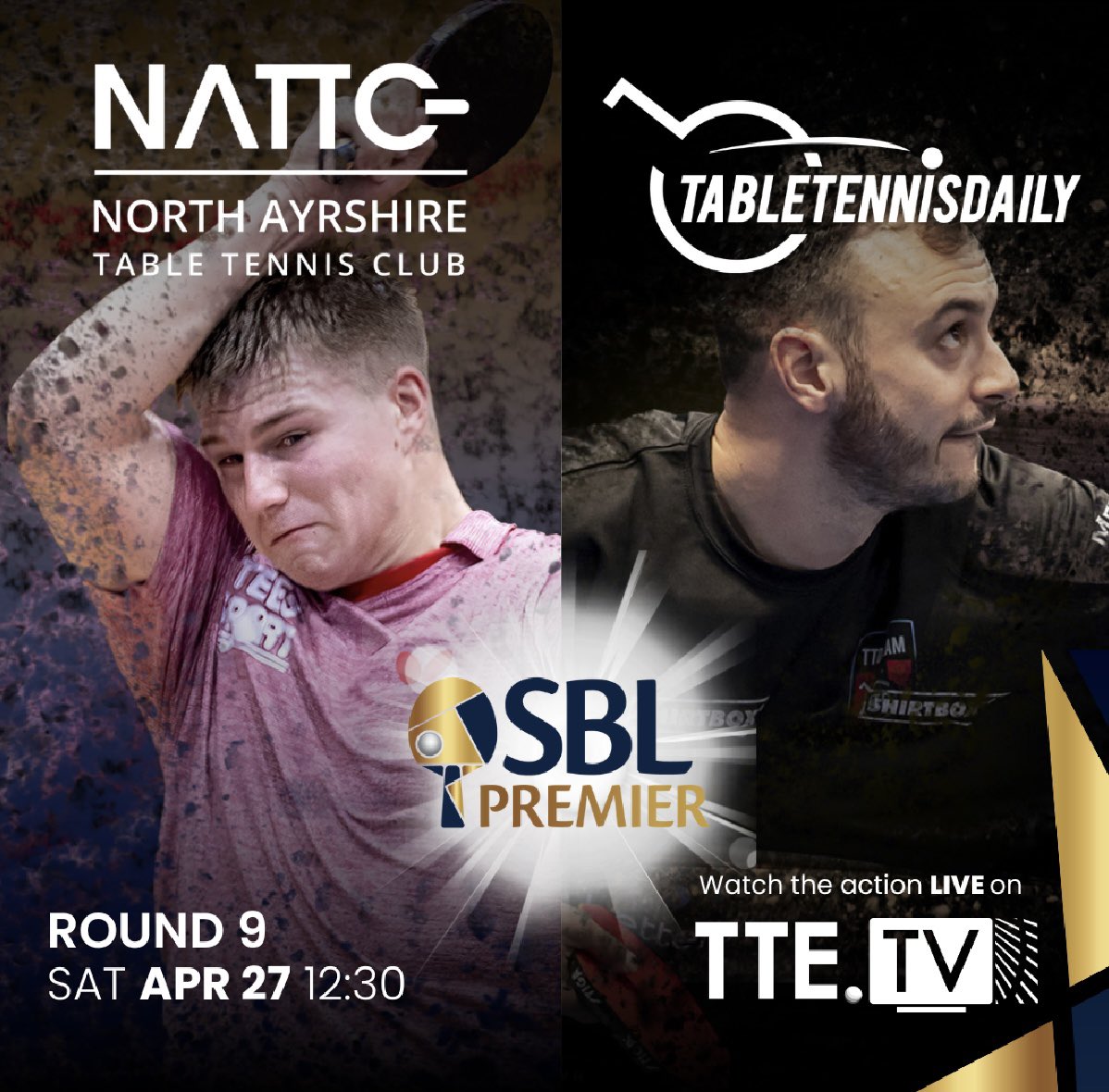 British Premier League is back at St Matthew’s this Saturday with an earlier start time of 12.30pm 🏓 North Ayrshire v Table Tennis Daily Free to come along and watch, free TT for an hour before the match and you can watch the it live on TTE.tv 🎥