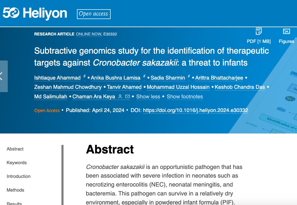 BioinfoDivision's tweet photo. New Publication in the Cell Press journal- Heliyon! https://t.co/9lLbMaHWEj https://t.co/s719dqfHO4