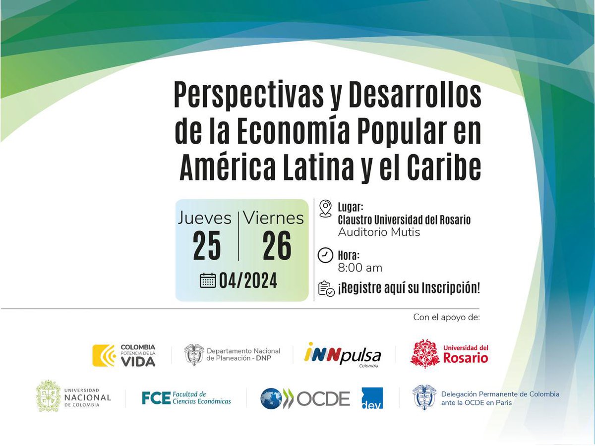 Con el liderazgo del Embajador @LFMedinaMadrid y el apoyo de @DNP_Colombia e @InnpulsaCol hoy la OCDE está discutiendo sobre economía popular. El Cambio también es participar de las discusiones transnacionales sobre el desarrollo 🔥. 🔴 Link en vivo: youtube.com/watch?v=sj1Rib…