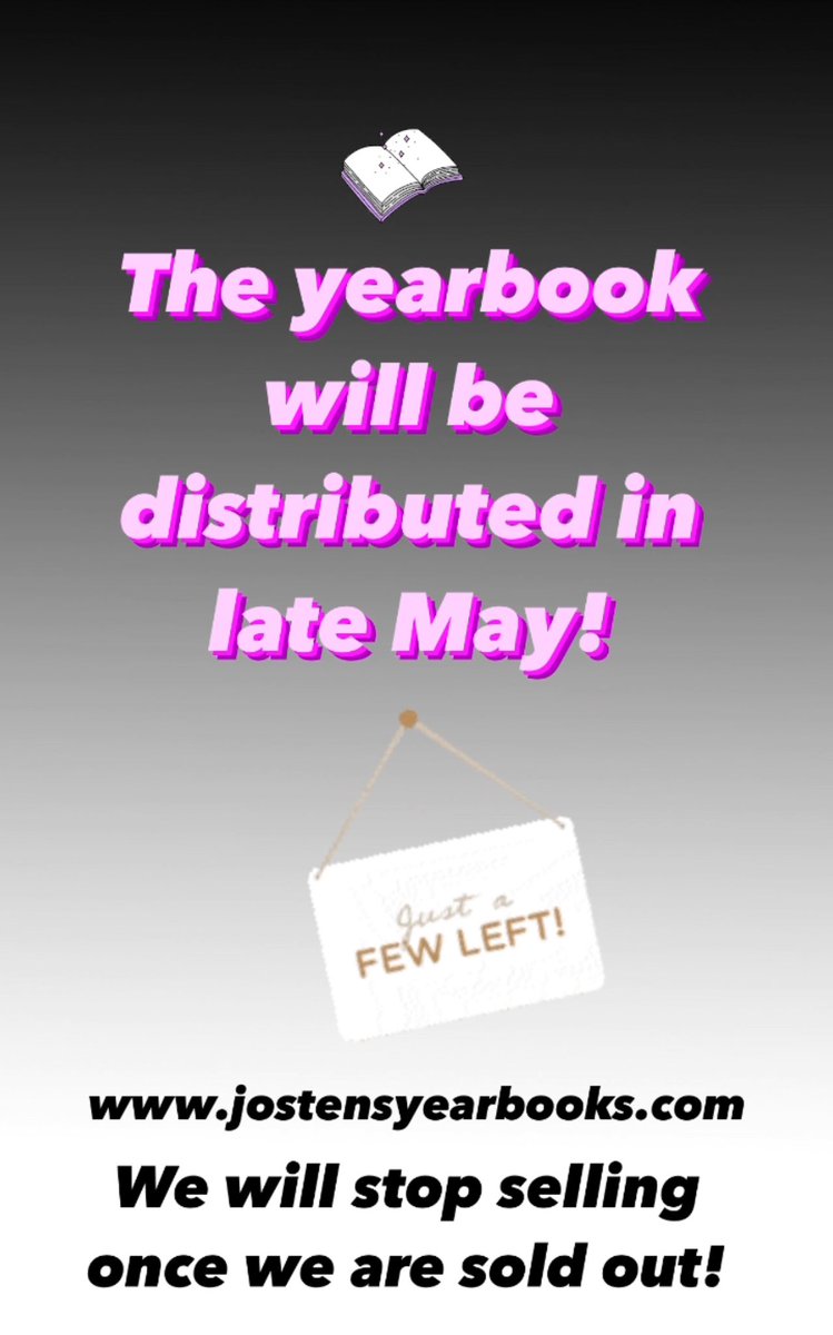 🚨 Don’t forget to purchase a yearbook! 📚 Once we sell out, we sell out!