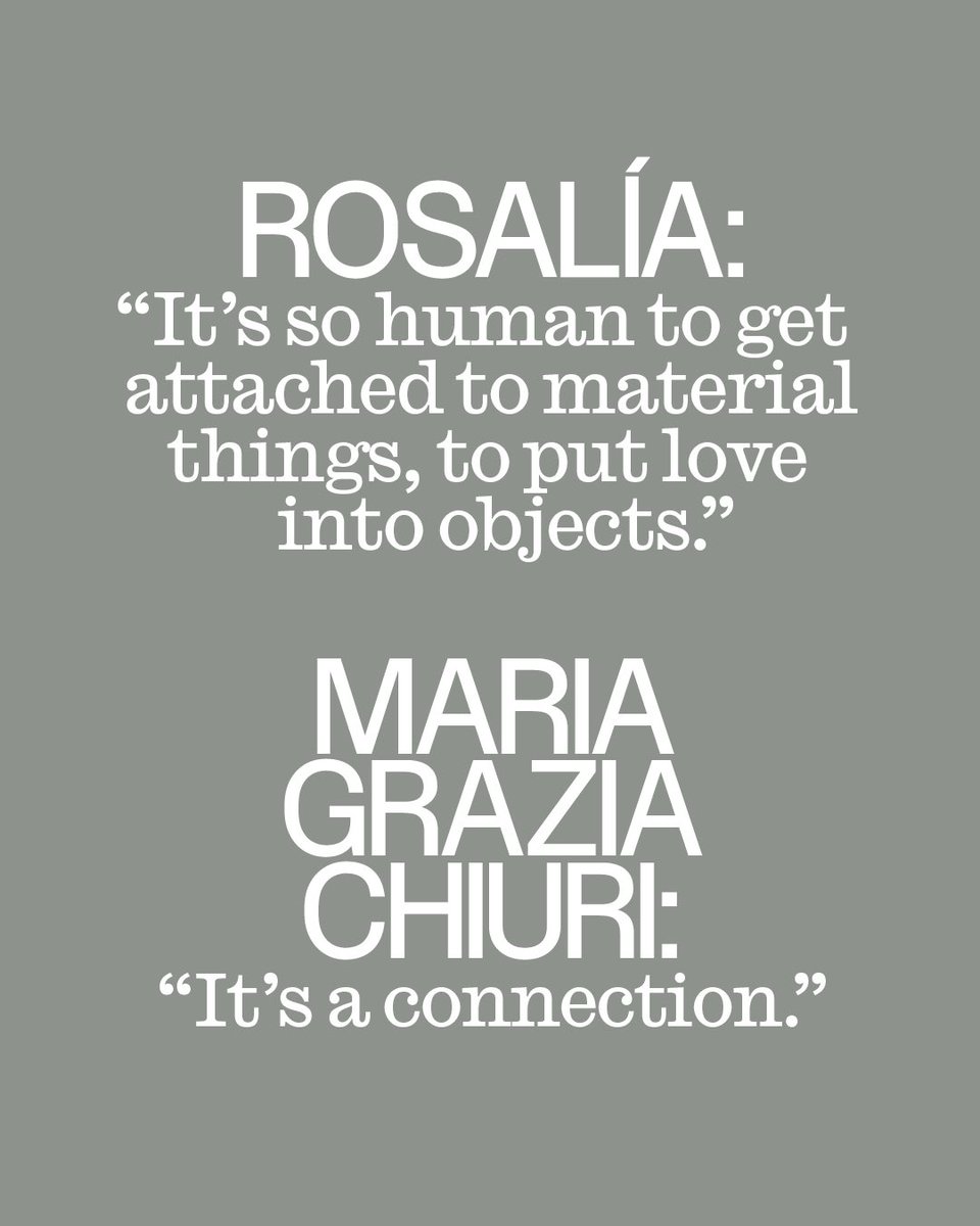 “I remember all my mother’s outfits.” @Dior creative director Maria Grazia Chiuri joins her friend and muse, Spanish megastar @rosalia, to talk fashion, famiglia, and the restaging of her New York inspired Fall 2024 show at the @brooklynmuseum earlier this month 🪴…