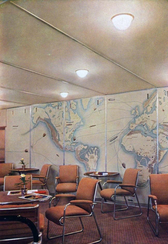 This is what a world map looked like in 1931. Produced for the Hindenburg.

Look at the water level.