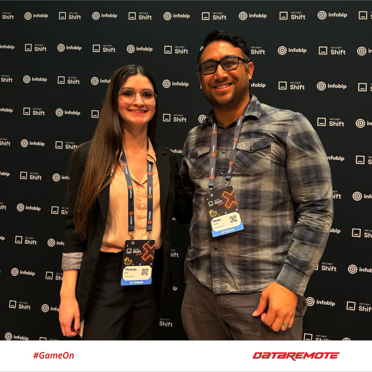 dataremote's tweet image. Hyped for Shift Miami 2024! Our engineers, Denis Tavita and Victoria Rios, are ready to connect with fellow tech geeks and shift up DataRemote&apos;s development game! #ShiftMiami #MiamiTech #GameOn