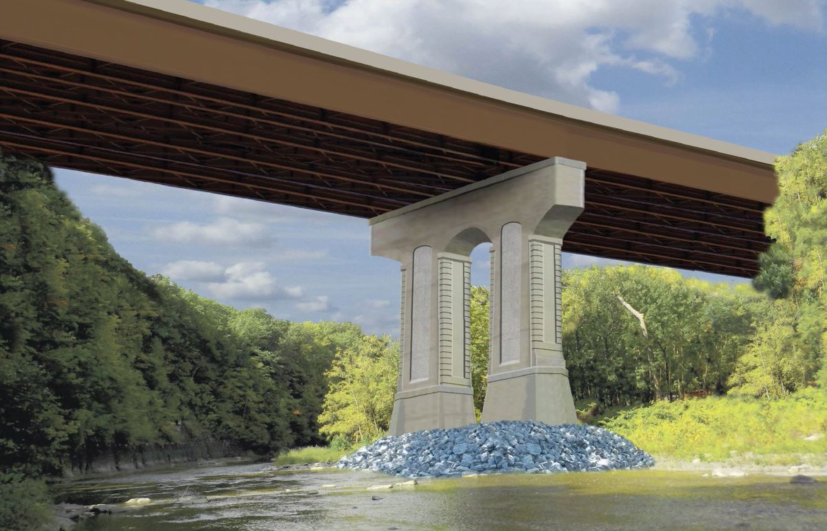 Wondering what this project is going to look like when it's finished? Wonder no more! This @NYSDOTBuffalo project not only looks good, but it also improves resiliency and sustainability along this important route for Western New York travelers.