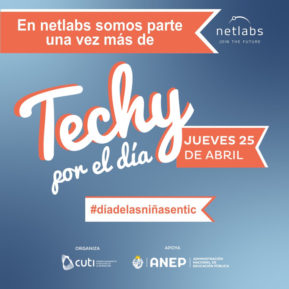 netlabbers's tweet photo. Hoy somos parte una vez más del #TechyXeldía!
Esta iniciativa de @cutiuy celebra el Día Internacional de las Niñas en Tecnologías de la Información y Comunicación.
Estamos muy felices! 🤗❤️✨

#diadelasniñasenlastic #niñasentic #niñasenlastic #equality #girlsintech #jointhefuture https://t.co/is2f15B2QR