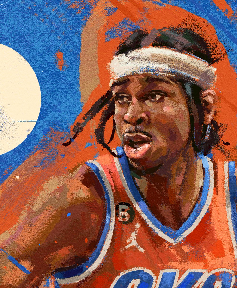 The Thunder are rolling and SGA was in MVP form last night! Personal illustration and part of an ongoing NBA Playoffs series brunodi.com/portfolio #thunder #SGA #NBAPlayoffs @NBA @NBAOfficial @okcthunder
