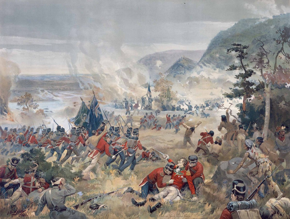 Battle of Queenston Heights, by John David Kelly. An oft-forgotten battle during the War of 1812, when the U.S. attempted an invasion of Canada. I share this as a teaser to a future project, which may come about later this year. 
#britishhistory #americanhistory #canadianhistory