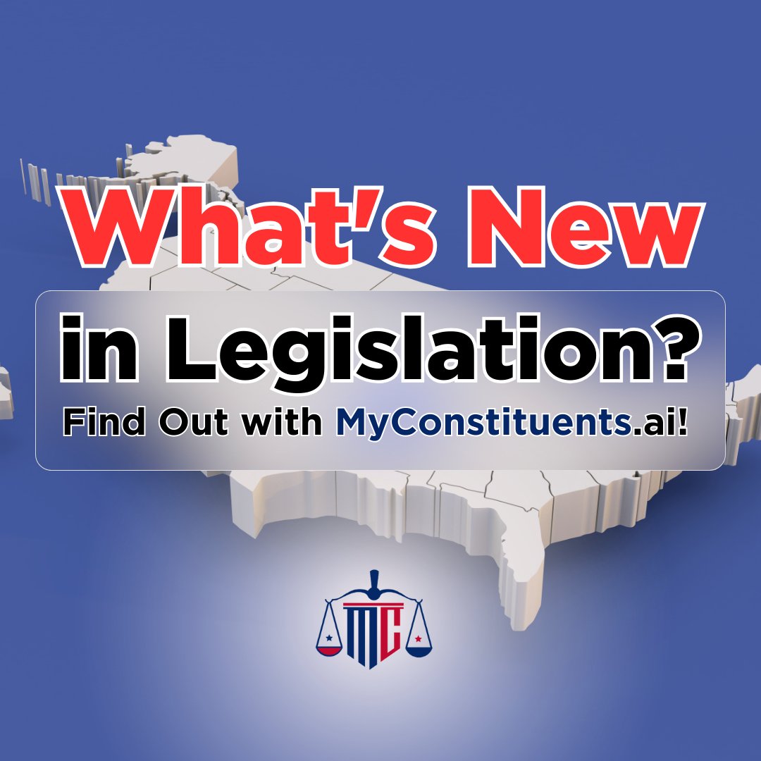 Curious about what's happening in your state's legislature? 
With MyConstituents, you can track proposed bills, engage in topic-oriented polls, and communicate directly with your representatives—all in real time. 

 #YourVoiceMatters #CivicEngagement