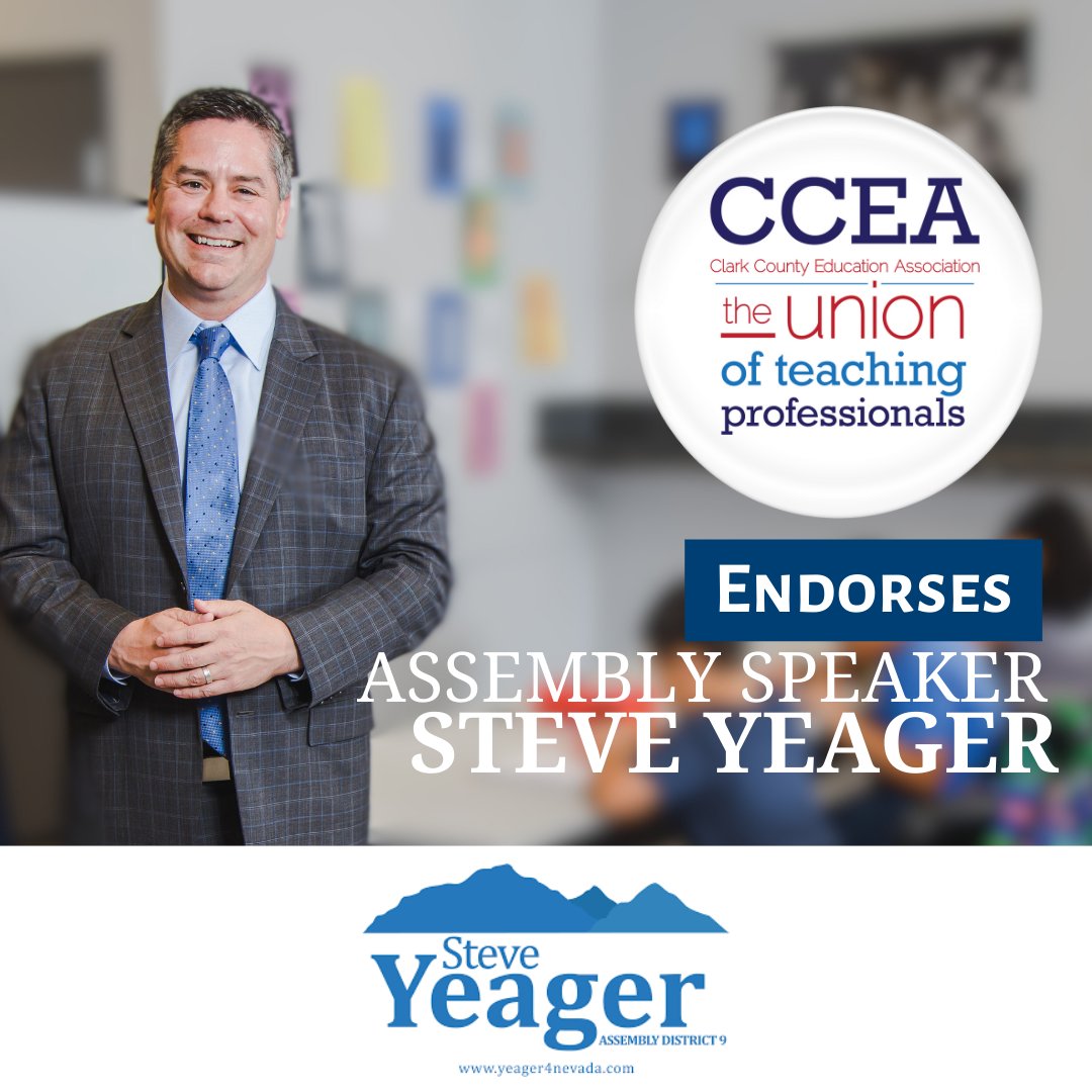 I'm proud to be endorsed by @cceanv in my re-election campaign for Assembly District 9. I appreciate the support! #NVLeg