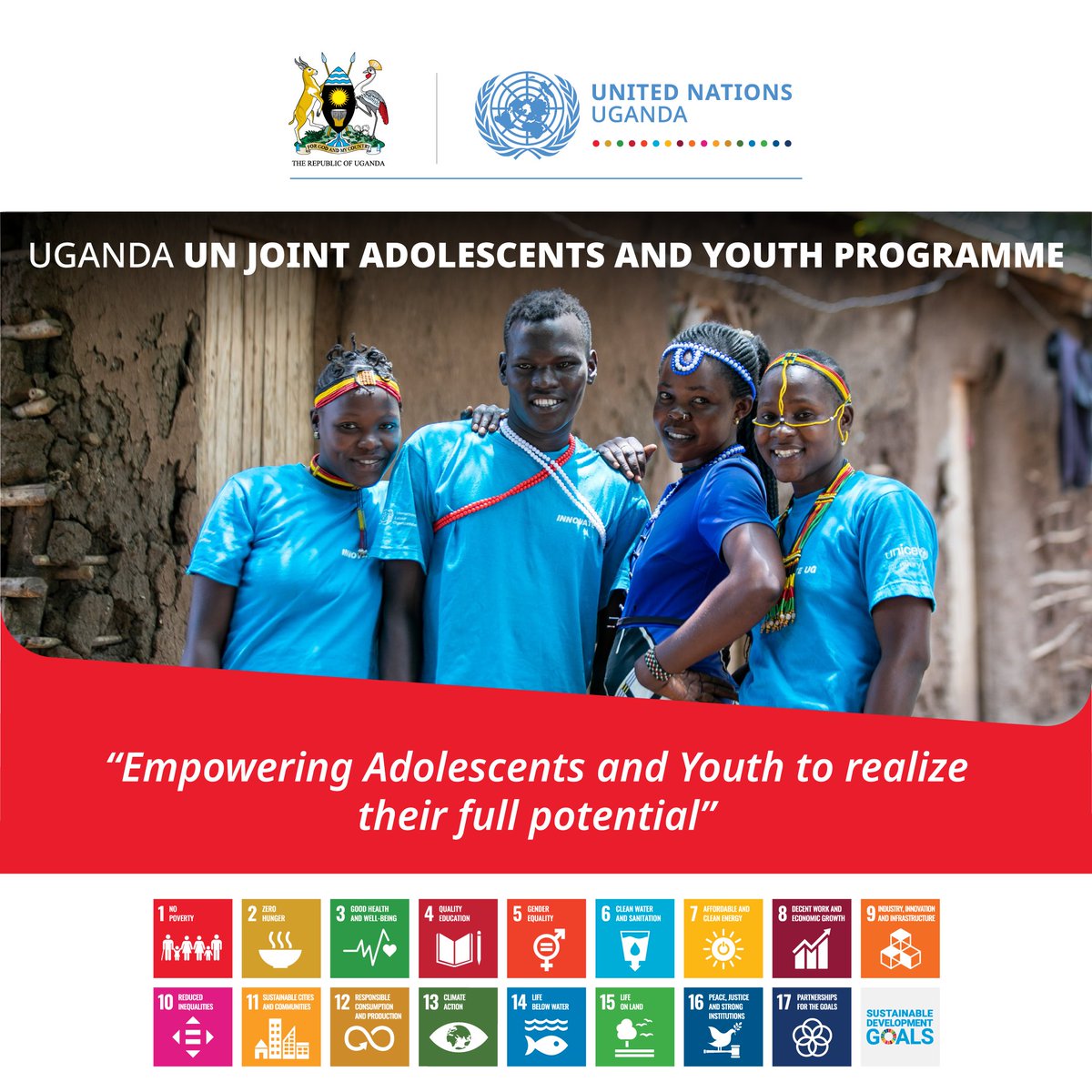 The #UNJAYPUganda Program, focuses on empowering adolescents and youths to realize their full potential. 

This will be done in 8 districts of Kampala, Kiryandongo, Kotido, Lamwo, Moroto, Namayingo, Terego, and Yumbe.

Below are the key outcomes of the program...... Thread🧵