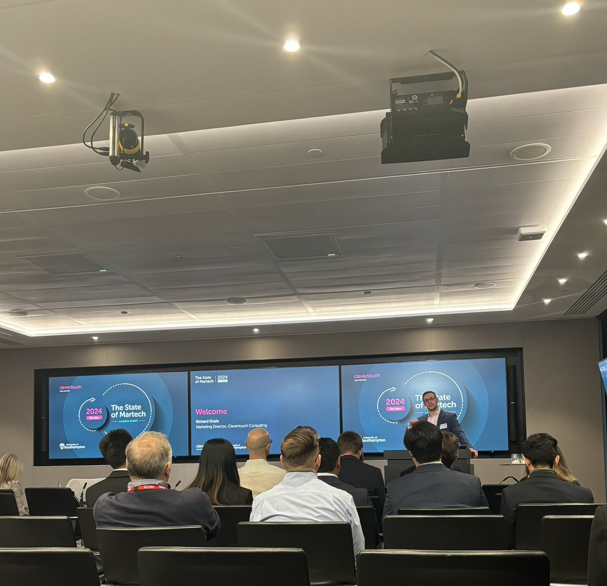 Kicking off the @Clevertouch Consulting State of Martech 2024 launch event at @LSEGplc. Looking forward to an engaging session! #SoM2024