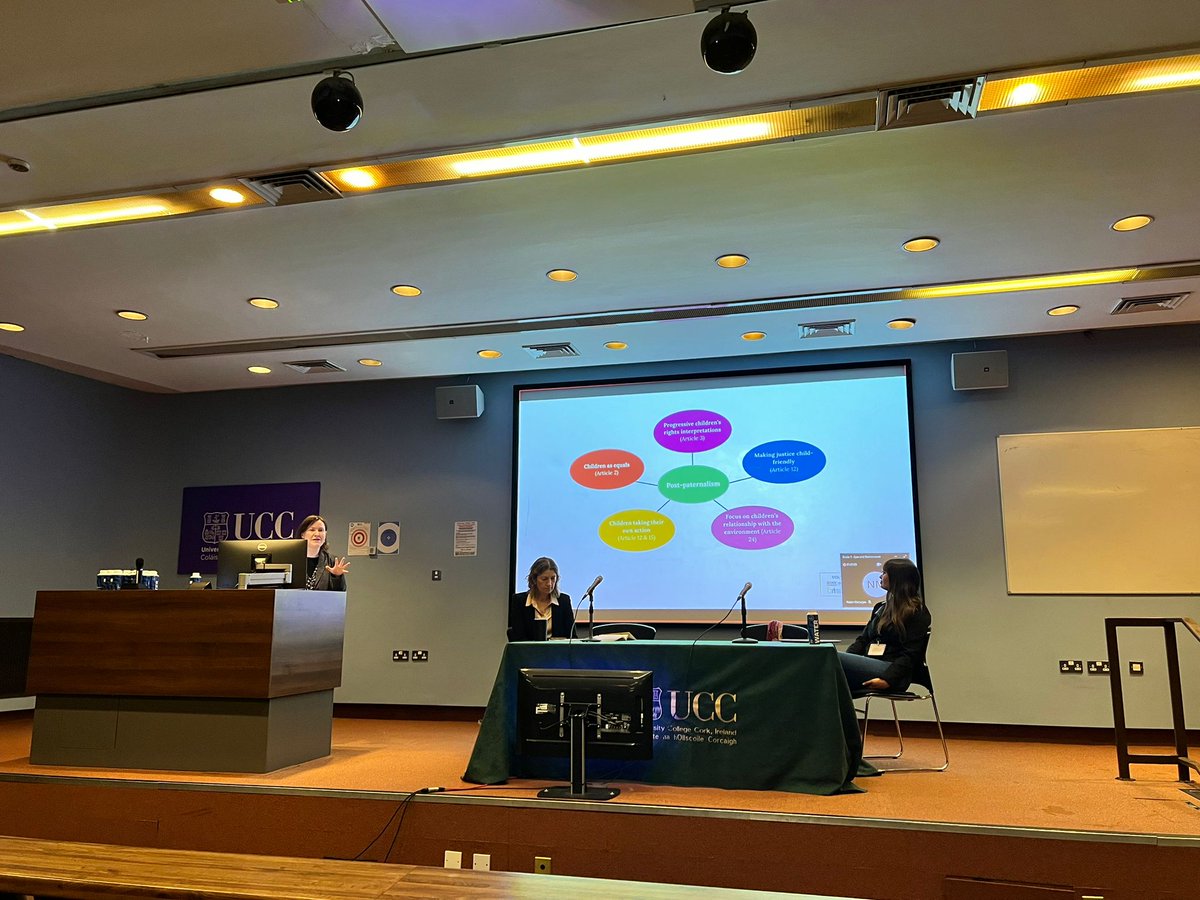 Our Team researchers PI @ProfAoifeDaly, Drs Flor Paz L and Nabin Maharjan presenting on their children's rights research @LawUCC 's excellent #LawEnv2024 event! Our @ERC_Research-funded @UCC project examines #children+#youth as leaders on #humanrights in the #climatecrisis
