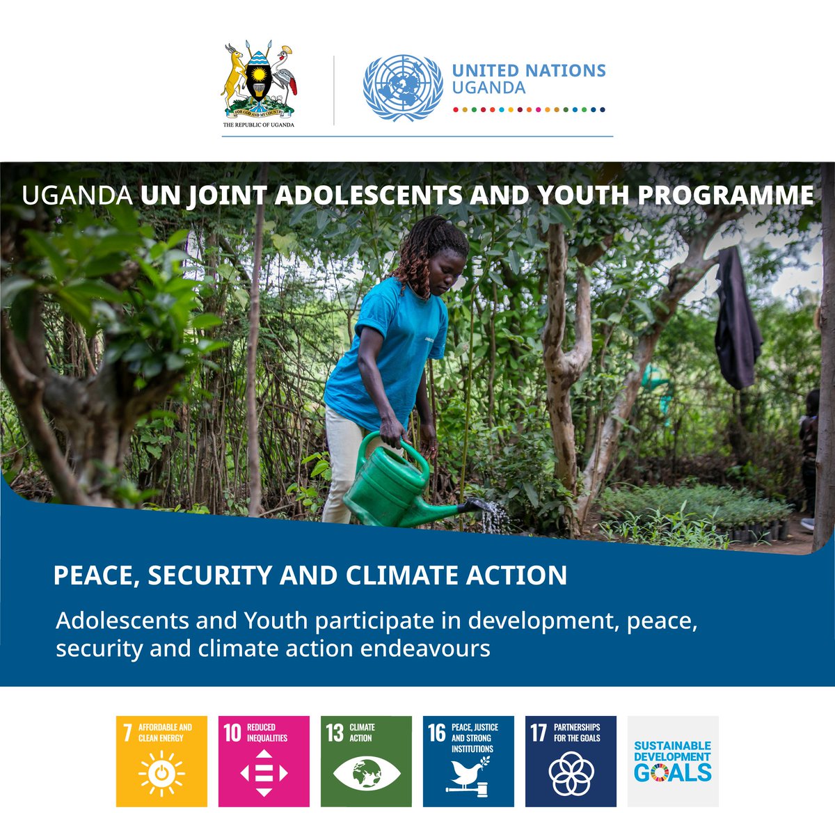 ✓Adolescents & youth meaningfully participate in development, peace, security and climate action.
#UNJAYPUganda