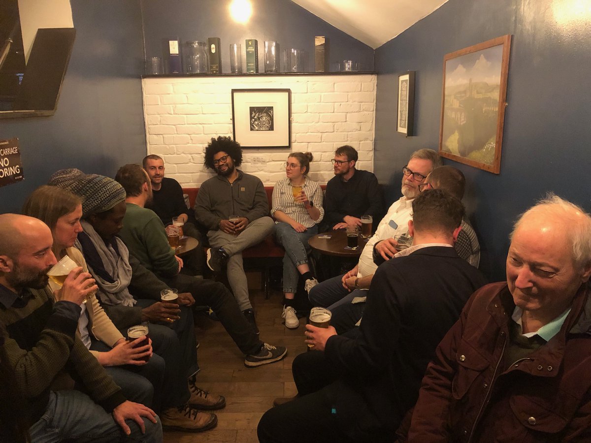 Had a brilliant time sharing ideas at the first @sportanthro conference hosted by @AnthDurham1 last week. We even managed to cram many of the world's anthropologists of sport into my local @StationHouseDHM: