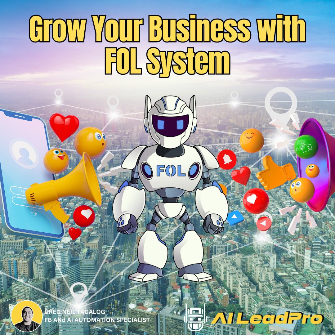 Close more deals and grow your business with automated lead follow-up! 
Discover the power of FOL System's AI Chat GPT integration! 🚀
Automate your lead follow-up process, personalize messages, and boost your response rates. Sign up today! 
#BusinessGrowth #AIChatGPT #FOLSYSTEM