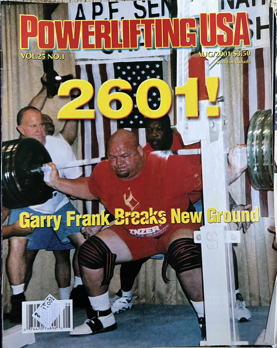 I will never forget this cover! Many of us competing in powerlifting (back a quarter century ago) were just adjusting to the 2500lb barrier Garry broke a year earlier! Instead of coming up with excuses, we were motivated by Garry’s success! 3 yrs later he broke 2700! Then 2800!