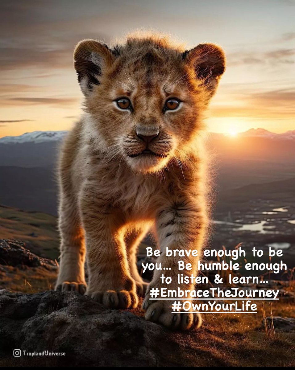 Be brave enough to be you… Be humble enough to listen & learn… 
🦋🔥💪🏾🌱 
#BeBrave #BeHumble #EmbraceTheJourney #OwnYourLife