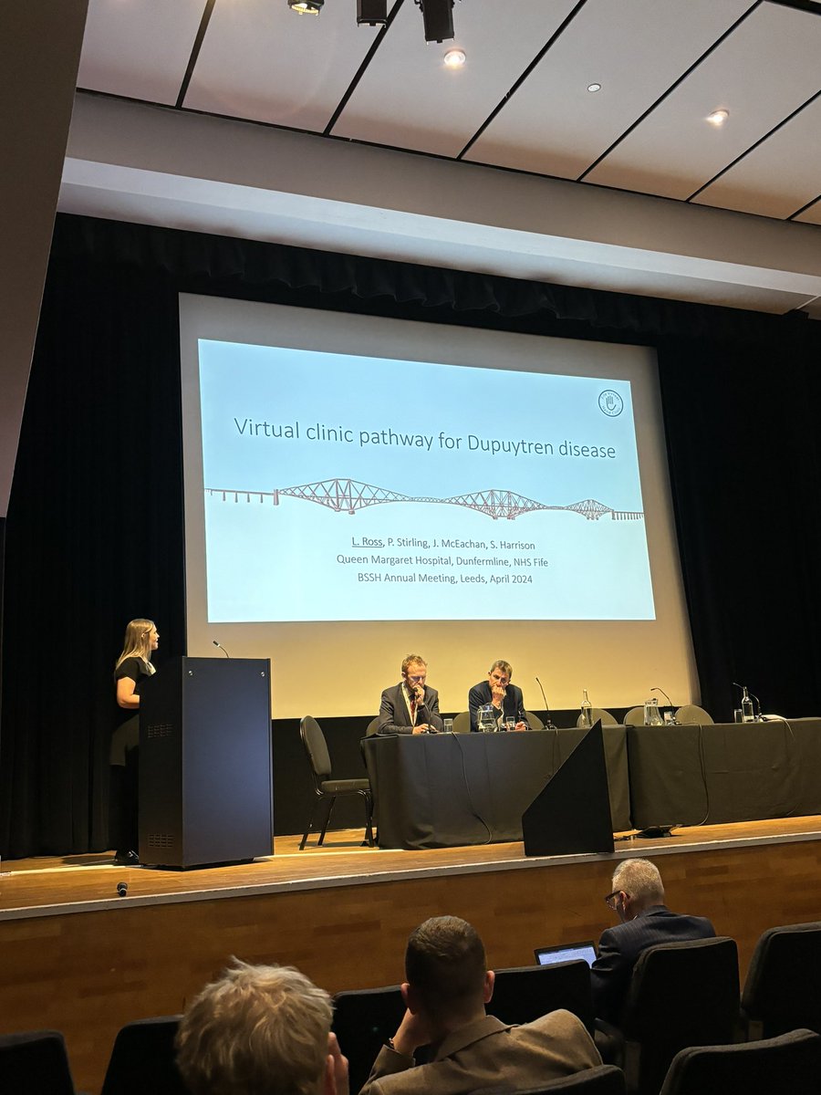 @laurenaliceross absolutely smashing her presentation on @fifehandclinic Virtual Dupuytren’s Disease Pathway at #BSSHSpring24 Take Home: reduced clinic appts by 59%, with overall good patient satisfaction! @SESOrtho @EdinOrthopaedic
