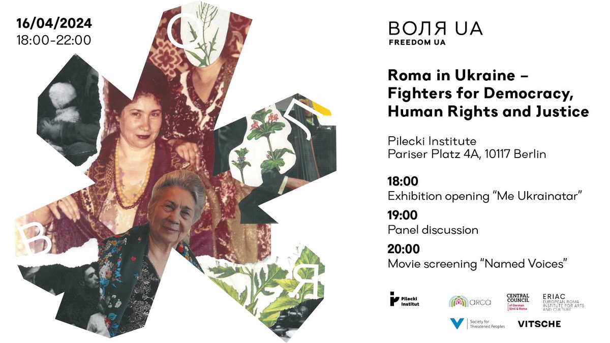 Am 16. Mai, dem Jahrestag des Aufstands der #Sinti & #Roma in #Auschwitz 1944, organisieren wir mit der @GfbV & der Agency for the Advocacy of Roma Culture, ARCA, eine Veranstaltung zum Kampf der Roma in der #Ukraine - gegen den russischen Angriffskrieg & für Gleichberechtigung.