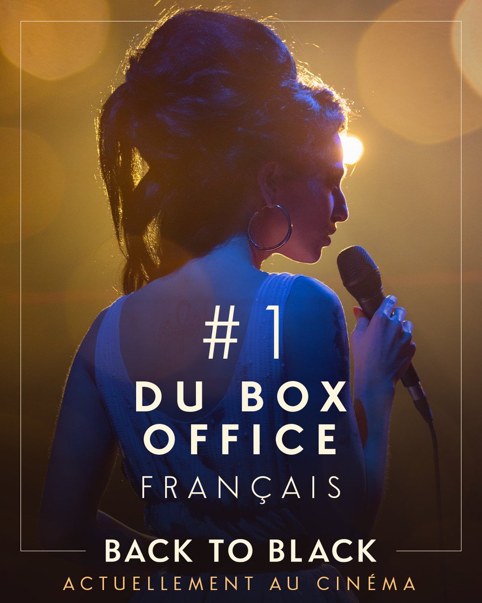 Après son succès au Royaume-Uni, BACK TO BLACK prend la tête du box-office français ! 
Ne manquez pas le film évènement avec Marisa Abela dans le rôle de l'iconique Amy Winehouse  🎶

Réservez votre séance :  bit.ly/BackToBlack_se…  

#BackToBlack