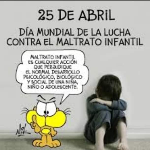 Hoy, 25 de Abril, Día Mundial de la Lucha Contra el Maltrato Infantíl ... ❤️

#Infancia #MaltratoInfantíl #ToleranciaCero #EducaciónSocial