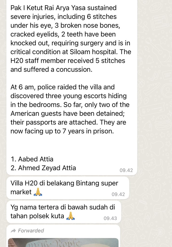 Do your magic Twitter 🙏❤️😭
Bapak pecalang dan staff penginapan dihajar hingga luka parah oleh WNA. Kita dukung pihak penegak hukum memberikan vonis seberat-beratnya pada ketiga pelaku. Tuntutan 7 tahun penjara. Bangsa kita tidak perlu turis sampah !