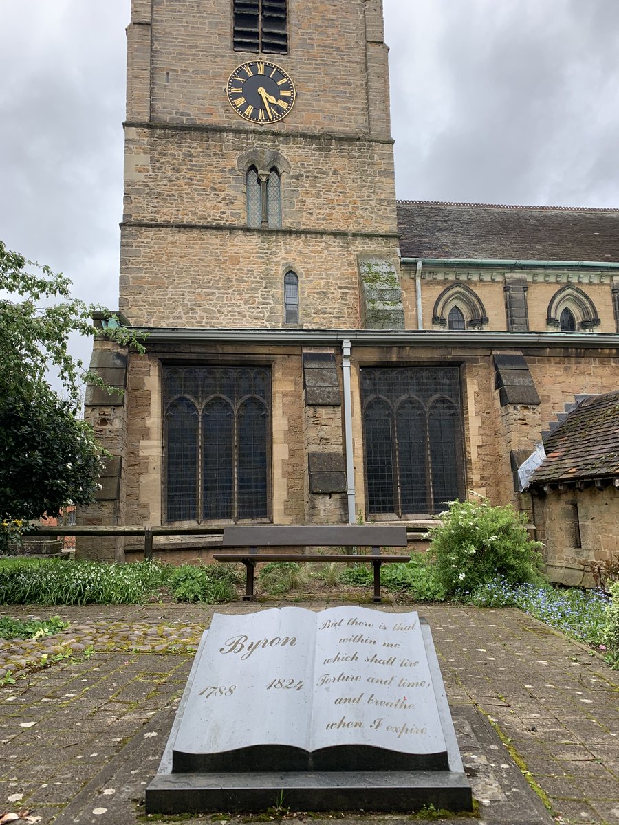 Did you know that Lord Byron is buried in Nottinghamshire? ✍️💚 Deemed too scandalous to be buried in Westminster Abbey, he was laid to rest in Hucknall. 2024 marks 200 years since the death of the infamous poet - learn more on our website. 📍📷 St Mary Magdeline's Church