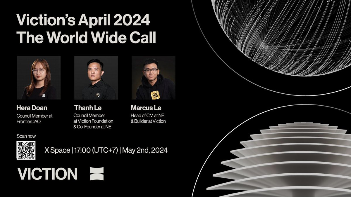 BuildOnViction's tweet photo. Viction's April - The World Wide Call

🌐 Deep dive into Viction World Wide Chain
🌐 Limitless scalability &amp; interconnected Appchains revealed
⁉️ Q&amp;A session

🎙️ https://t.co/62Zg7mOmKY
⌛️ May 2nd, 5:00 PM (UTC+7)

#VictionCommunityCall #VictionWorldWideChain #ScaleBeyondLimits https://t.co/B6ezmiay6w