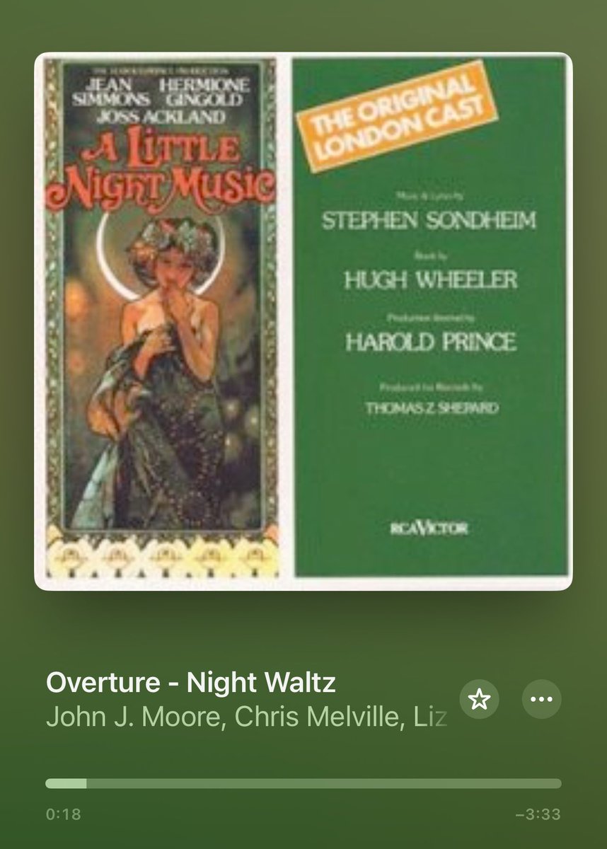 Next Up: #ALittleNightMusic #StephenSondheim #JeanSimmons #HermioneGingold #JossAckland #DavidKernan #OriginalLondonCast