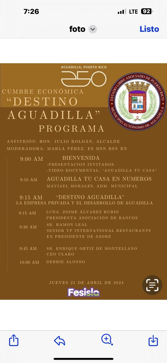 Desde la Cumbre Económica de Aguadilla, Puerto Rico, compartiendo los avances de las redes de @clarotodo y su importancia en el futuro del municipio!! Aguadilla el municipio #1 con Más fibra óptica en la isla. @ciudadaguadilla @lafortalezadepr @NETPRonline