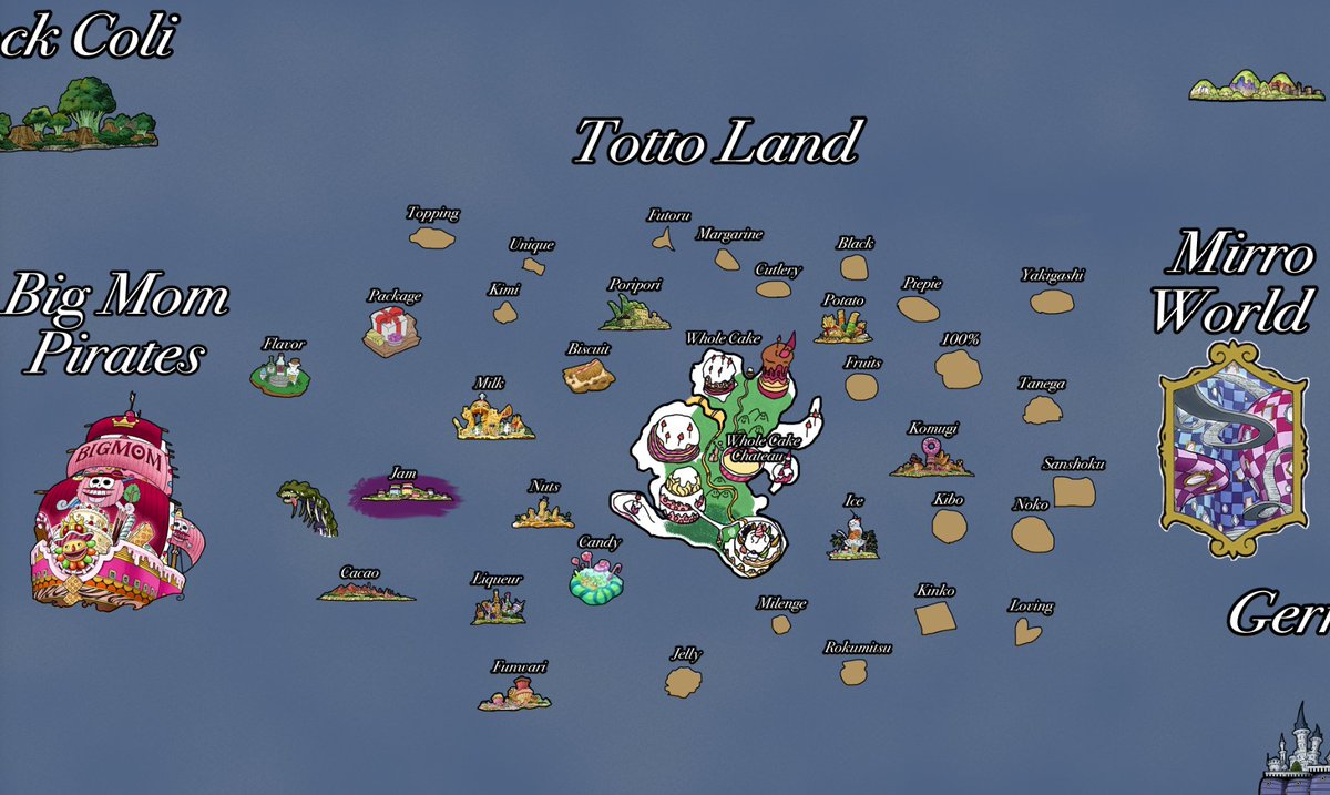 The One Piece World Map is coming along nicely :)