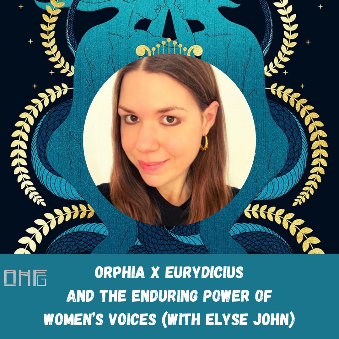 New episode alert! The story of Orpheus & Eurydice is one of love & loss. In this gender-bent version, @elysejohnbooks crafts the tale of the warrior-poet Orphia, her love for the handsome shieldmaker Eurydicius, and the lasting power of women’s voices. bit.ly/3JxBEK0