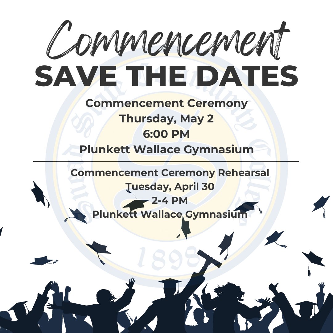 Our favorite time of year is fast approaching! It's Spring Commencement, and if you are a Snead student planning to graduate this spring, save the dates for our Commencement ceremony and rehearsal. #SneadState #CommCollege #Commencement2024