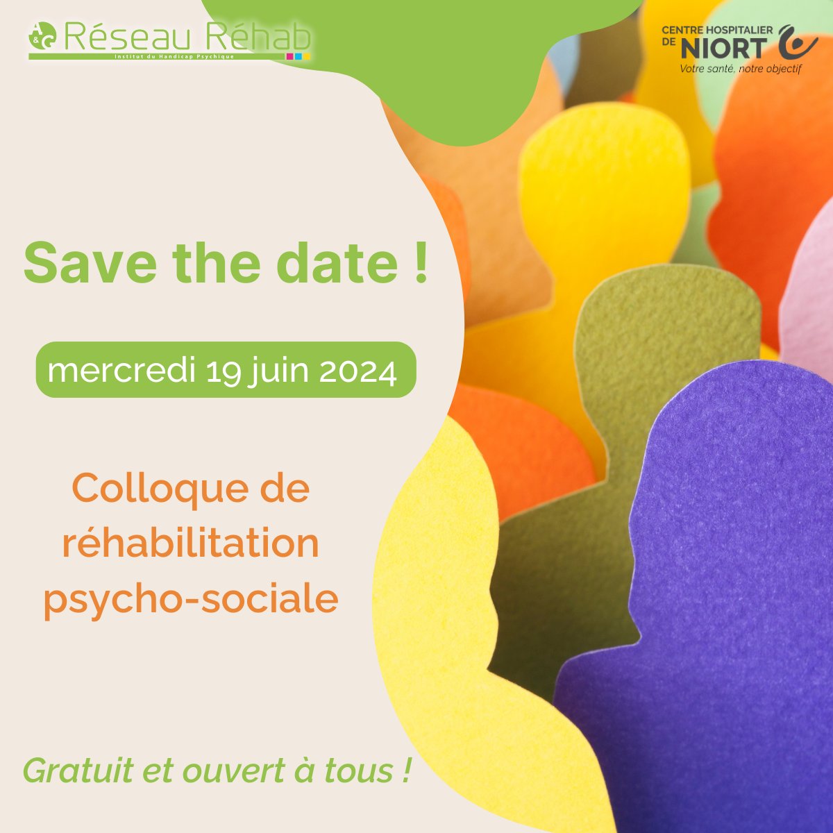 [ÉVÈNEMENT 📅] Le programme du colloque sur la #réhabilitation psycho-sociale organisé par le Réseau Réhab, mercredi 19 juin, est disponible ! Consultez-le ici 👉 swll.to/x16hin #SantéMentale #Niort