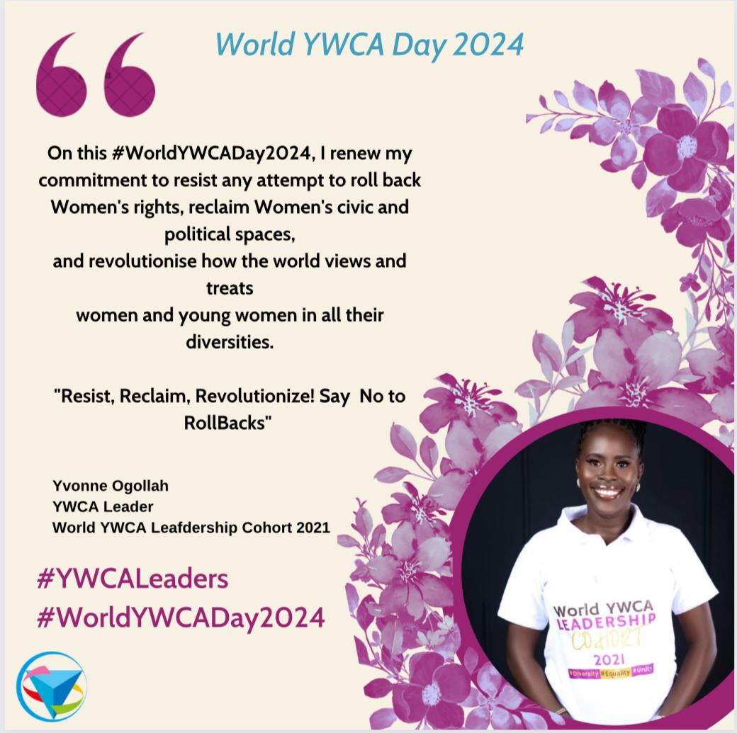 OgollahAnyango's tweet photo. 🎉Happy @worldywca Day 2024!
Together, we have the power to achieve #Goal2035 and shape a world where every woman, young woman, and girl can reach their full potential, free from discrimination and inequality. #YoungWomenLead #YoungWomenRise #YWCALeaders
@KenyaYwca https://t.co/HbGJLABrAu