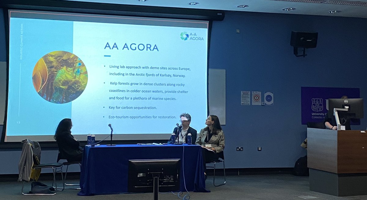 Denise McCullagh from @MaREIcentre @eriucc outlines the @A_AAgoraProject project approach to holistic #adaptation incorporating nature restoration at #LawEnv2024 in UCC today.