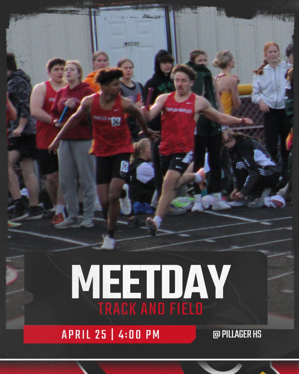 MEETDAY! Boys and Girls T&F head to pillager today! #GoCards
