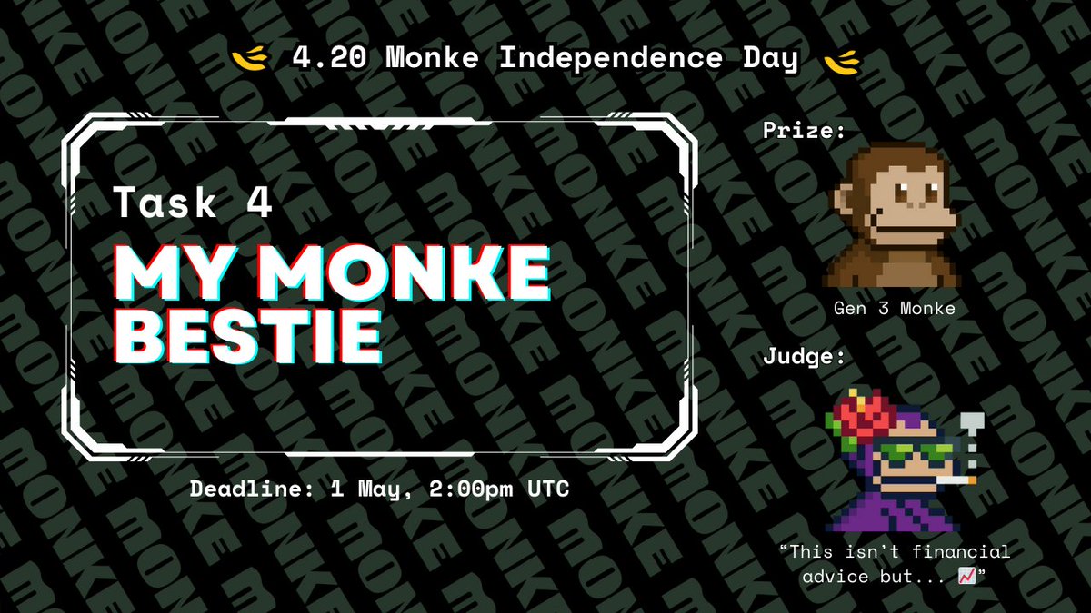 My Monke Bestie ❤️ Day 4: Shout out a fellow Monke in a tweet/🧵that you are grateful to have met online or offline thanks to MonkeDAO! Give your friends the love they deserve! Remember to submit your entry in the form below 👇