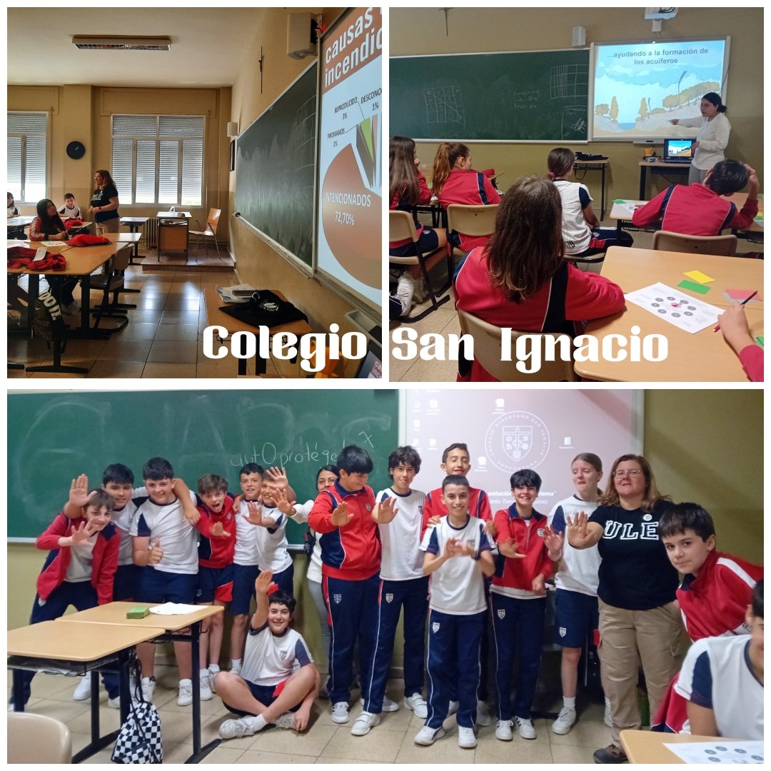 verde_lia's tweet photo. Hoy dentro de la campaña #Plantemonos alumnos de
@Unileon_ponfe y @EIAF_ULE y Master
han impartido el taller #Notequemes a los alumnos de 1* ESO del Colegio San Ignacio en Ponferrada https://t.co/ySSrU4LhTD