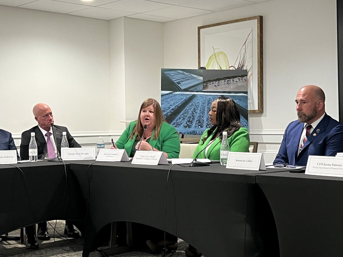 @YourFLVoice @JayCollinsFL @NickDiCeglie @AdamAndersonFL Huge thanks to Barry Rubin with the Treasure Island and Madeira Beach Chamber of Commerce, @giaarvin with the @floridarealtors, and @mikegriffinFL with @SavillsNA for representing Florida businesses on the Keeping Florida Policyholders First Roundtable today! #FlaPol