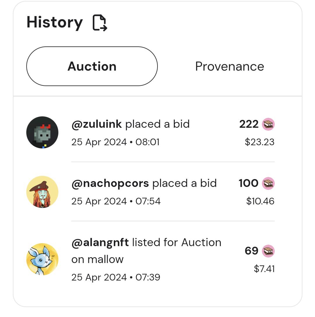 Already popping with the first 2 bids!

Much love to the current bidders do far:

- @nachopcors 
- <a href="/Z_u_l_u_i_n_k/">☠𝖟𝖚𝖑𝖚𝖎𝖓𝖐.𝖊𝖙𝖍⚜︎</a> 

Top bid: 222 SMORES 🔥

Just under 23hrs to go!