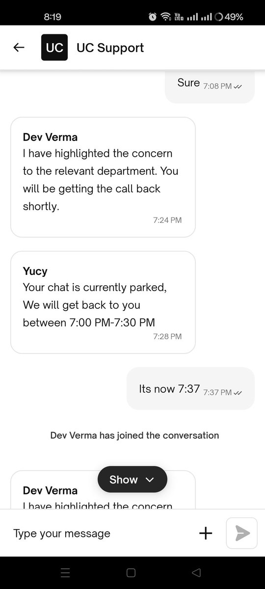 sumitgarg209's tweet photo. @UC_Assist don't know why I need to follow up with you even after paying. In summer I have to bear with your poor service of AC and bear the customer support response like this.
#NO_Urban_Clap https://t.co/nPSomzHrzE