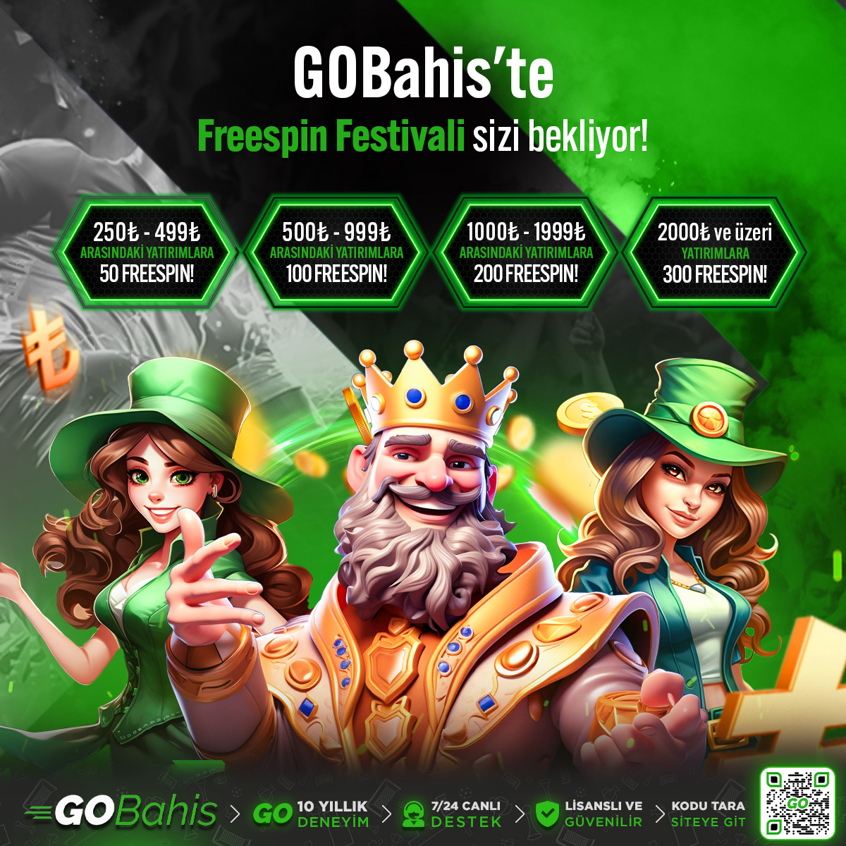 📣 GOBahis'te Freespin festivali için son saatler! 

🎁250₺  - 499₺  arası yatırım➡️ 50 FreeSpin
🎁500₺  - 999₺  arası yatırıma➡️ 100 FreeSpin
🎁1000₺ - 1999₺ arası yatırıma➡️ 200 FreeSpin
🎁2000₺ - üzeri yatırıma➡️ 300 FreeSpin

urlifys.com/u_Lt8
#gobahis  #casino