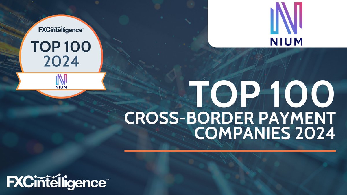 Have you heard the news? Today FXC Intelligence has published its sixth annual list of the 100 most important companies in cross-border payments globally. And we're on it 🚀Check out the full report here: fxcintel.com/research/repor…